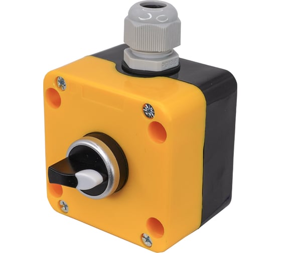 Изображение товара Пост управления ПКУ22-1333-65У1 Электротехник 1 переключатель на три положения с фиксацией (НО+НО) IP65 ET014865