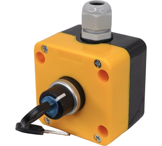 Изображение товара пост управления переключатель на два положения с фиксацией (НО+НЗ) 1 шт IP65 Электротехник ПКУ22-1345-65У1 ET014864