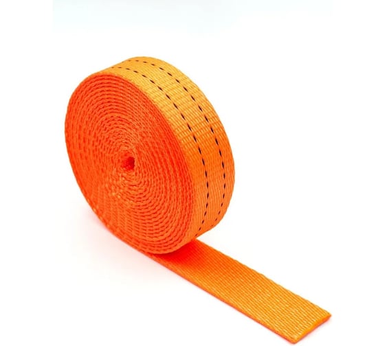 Изображение товара Лента полиэстеровая для стяжных систем Желдоруслуги 35 мм, 3т, 15м, оранжевая 033515-О