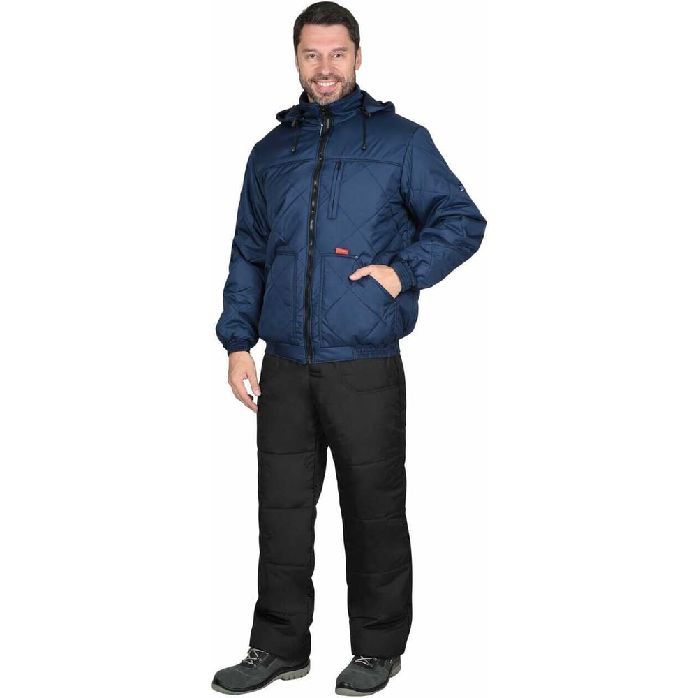 Изображение товара Мужская зимняя куртка СИРИУС ПРАГА-Люкс-Р с капюшоном темно-синяя