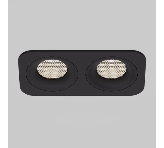 Изображение товара Светильник встраиваемый светодиодный Elektrostandard двойной Tetro IP44 4000К 15277/LED черный a071317