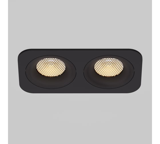 Изображение товара Светильник встраиваемый светодиодный Elektrostandard двойной Tetro IP44 3000К 15277/LED черный a071316