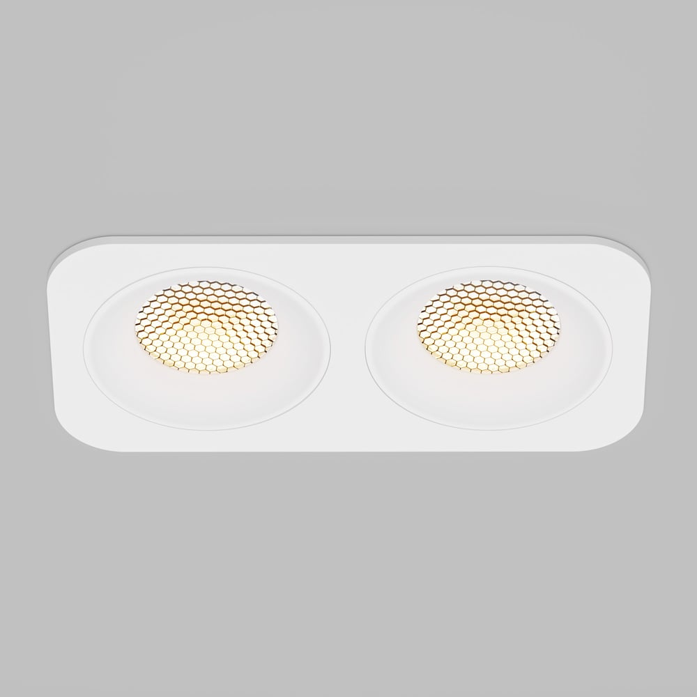 Изображение товара Светильник встраиваемый светодиодный Elektrostandard двойной Tetro IP44 3000К 15277/LED белый a071314