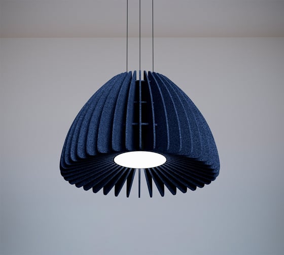 Изображение товара Светильник светодиодный подвесной Modaline ROUND BELL90 АВАНТЮРИН 900x900x568мм, 15-25Вт, 4000К, тёмно-синий MLPRB900DBLU24