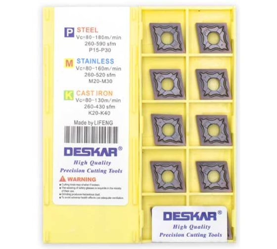 Изображение товара Пластина для точения DESKAR CNMG120404 HA LF6018 10 шт 00-00046997