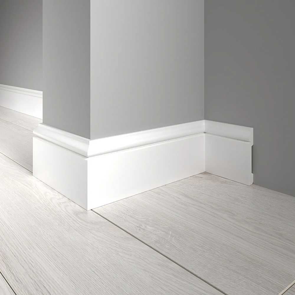 Изображение товара Плинтус Decor-Dizayn 005-115 Белый матовый 79x13x2400 мм