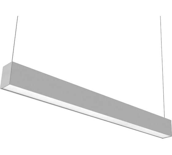 Изображение товара Светильник СТРЕЛА LEDeffect 40 Вт 4100 лм CRI80 IP20 КСС Д 4000 К подвесной опаловый рассеиватель интерьерное освещение серый RAL9006 LE-ССО-23-080-0856-20Д+40W