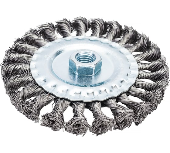 Изображение товара Щетка-крацовка плоская (125 мм; M14; крученая проволока) для УШМ Orientcraft WHBM14125531