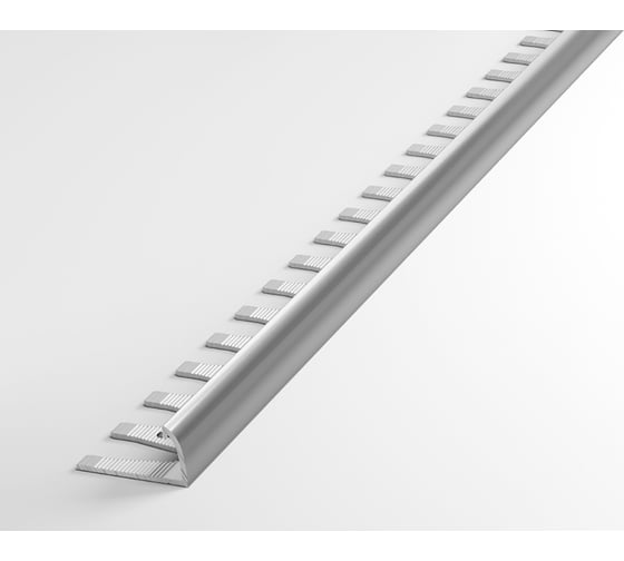Изображение товара Профиль окантовочный алюминиевый ЛУКА 10 мм, 2,7 м, анодированный, Серебро УТ000013070