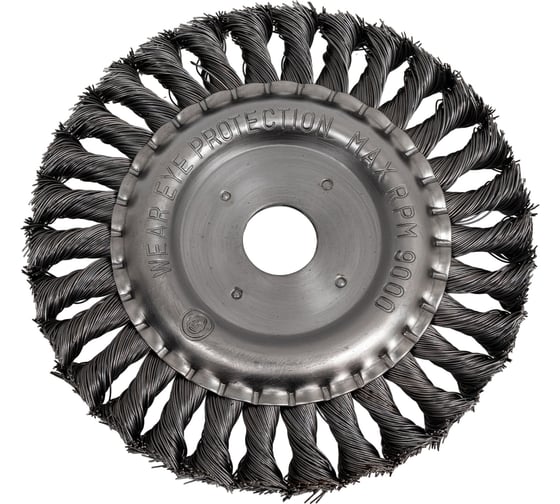 Изображение товара Щетка крацовка дисковая без гайки (150 мм; стальная проволока) для УШМ Orientcraft WHB000150630