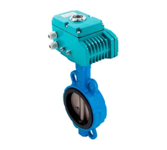 Изображение товара Затвор дисковый межфланцевый чугунный NEWKEY DN100 (4), с электроприводом AC 220V (С-05) NK-DZi100*NK-PEAH50