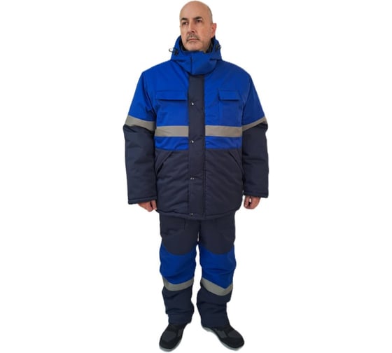 Изображение товара Костюм зимний URSUS БАЛТИКА IV класс, куртка/полукомбинезон, темно-синий/василек, ткань НОРД КОС639-НОРД; 48-50, 182-188 КОС639-НОРД/48-50, 182-188