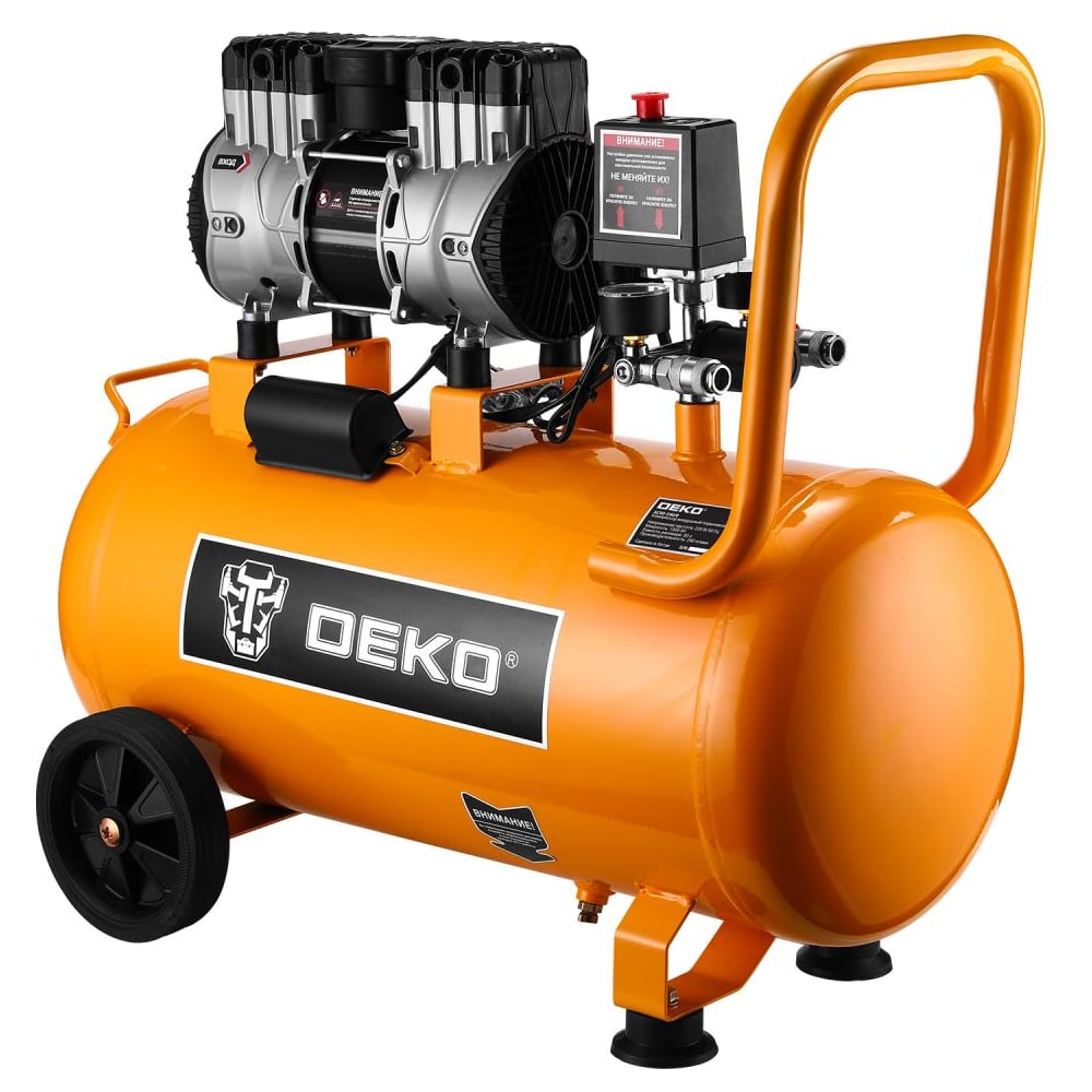 Изображение товара Воздушный компрессор DEKO AC50-240/8 поршневой безмасляный 50л