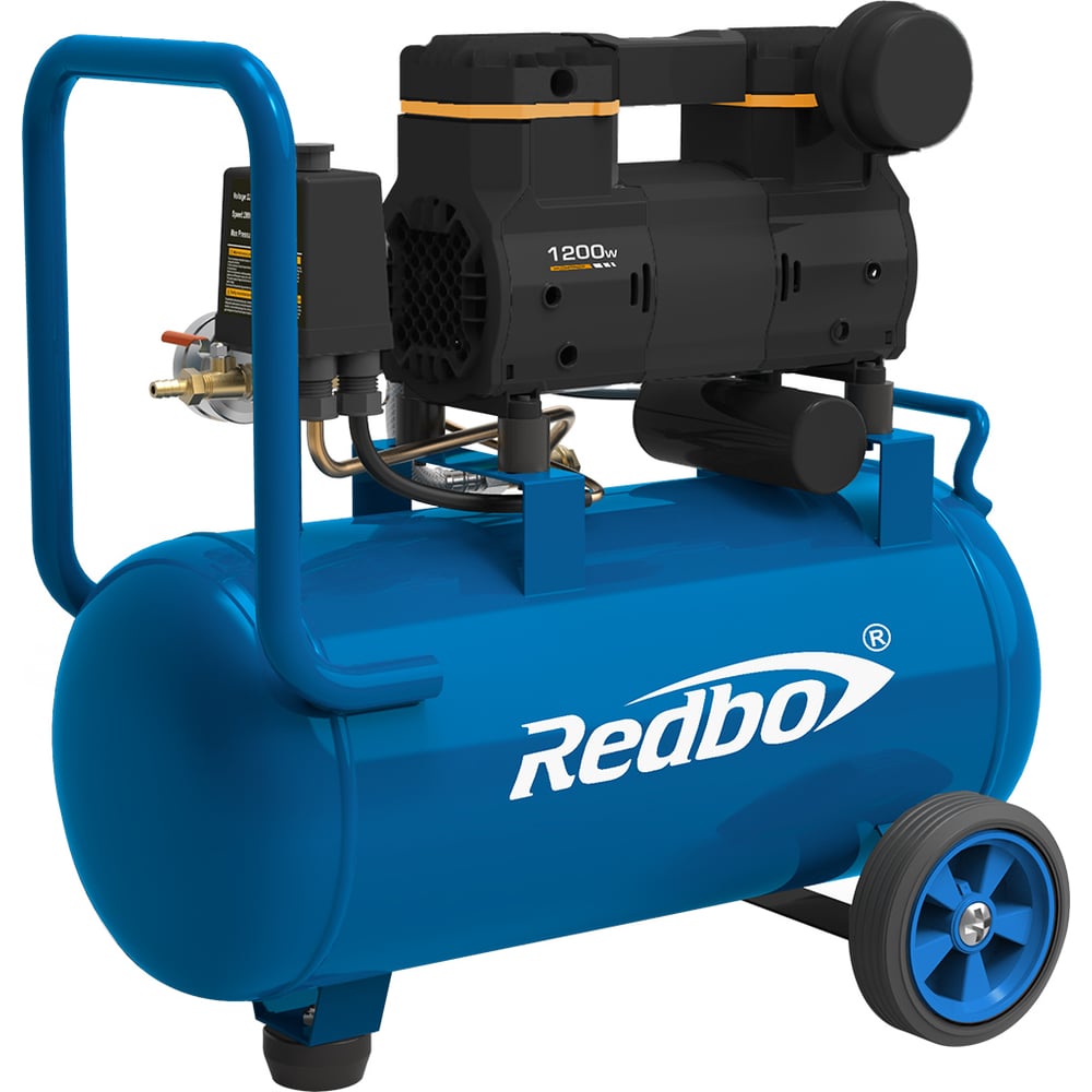 Изображение товара Безмасляный компрессор Redbo ACN-25/1200 1.2кВт 105л/мин 25л 2цил