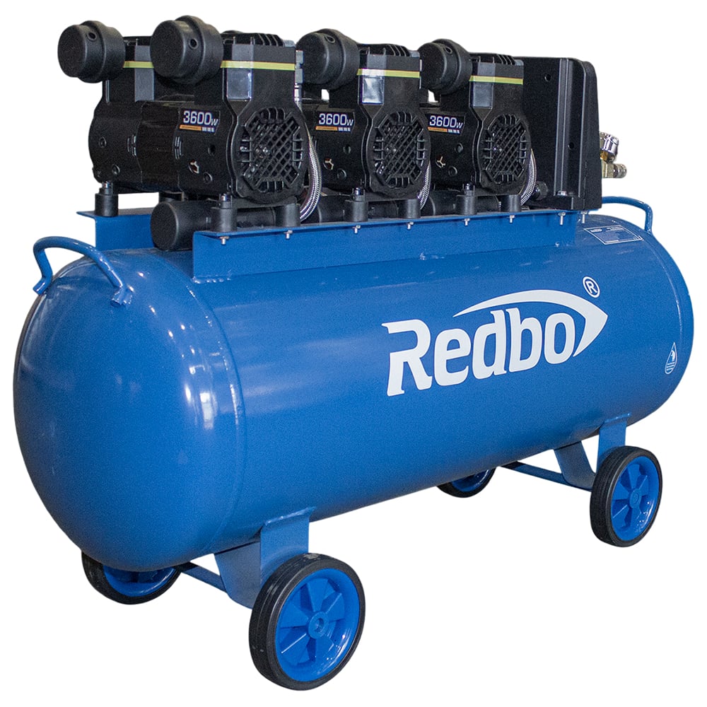 Изображение товара Компрессор безмасляный Redbo ACN-100/3600-3, 3.6кВт, 315л./мин, 100л, 6цил. 39775