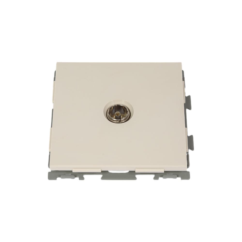 Изображение товара Телевизионная розетка CGSS бежевая Практика PL-W201V-BGG для спутникового телевидения