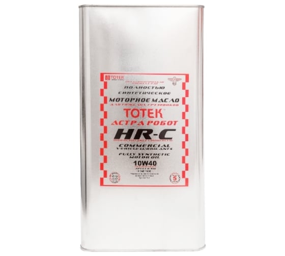 Изображение товара Моторное масло TOTEK HR-Commercial SAE 10W40 жесть, 5л HRC1040005