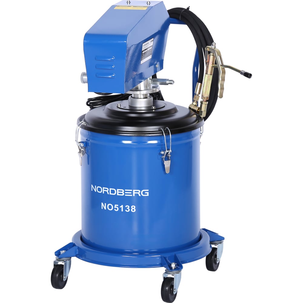 Изображение товара Установка электрическая NORDBERG для раздачи густой смазки с баком, 38 л NO5138