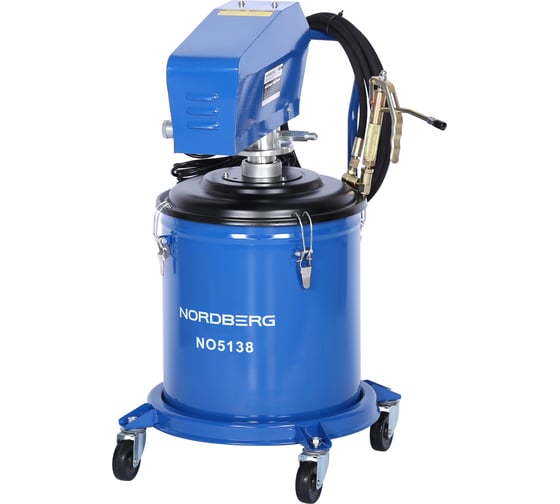 Изображение товара Установка электрическая NORDBERG для раздачи густой смазки с баком, 38 л NO5138