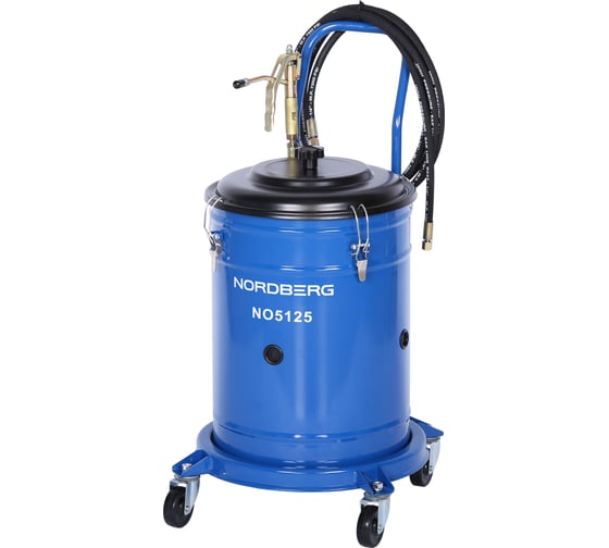 Изображение товара Установка электрическая NORDBERG для раздачи густой смазки с баком, 25 л NO5125