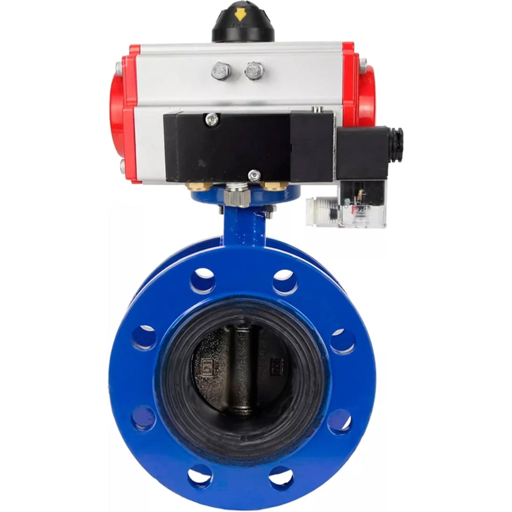 Изображение товара Затвор дисковый GGG40-304-EPDM-2W-F-H Ду200 Ру16 с пневмоприводом DA-140