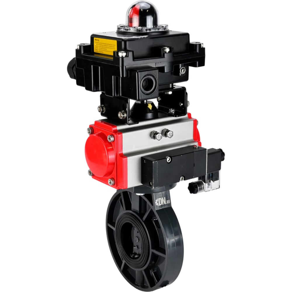 Изображение товара Затвор дисковый НПВХ Дн200 Ру10 пневмопривод DN.ru D050-83245