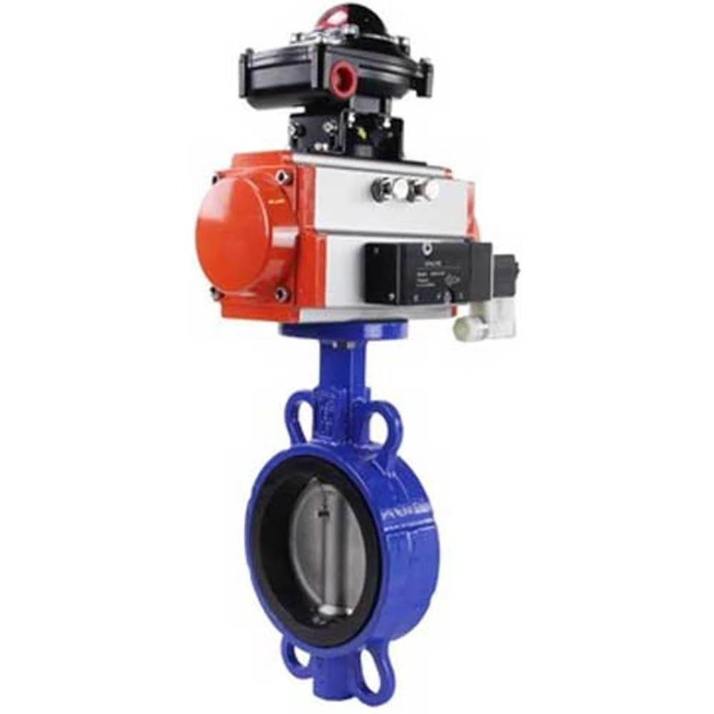 Изображение товара Затвор дисковый WCB-316-VITON-2W-Fb Ду125 с пневмопривод и высокой температурной стойкостью