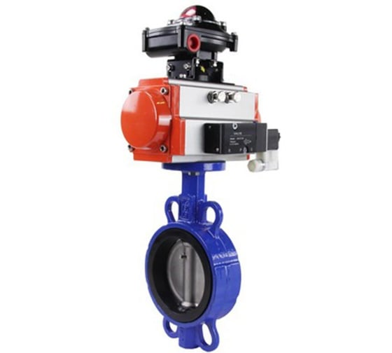 Изображение товара Затвор дисковый WCB-316L-NBR Ду125 Ру16, пневмопривод DA-105, пневмораспределитель (2EM) 220VAC, БКВ LSB-410 DN.ru D050-85712