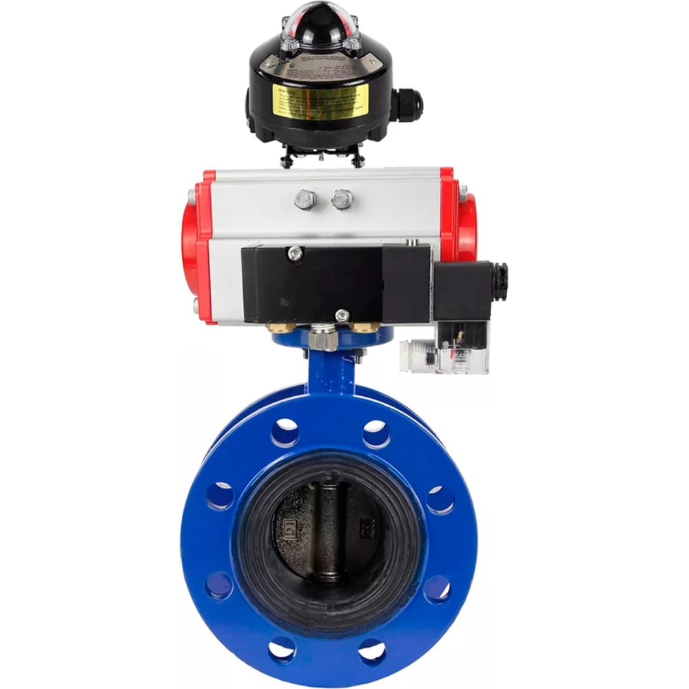 Затвор дисковый GGG40-304-EPDM-2W-F-H Ду150 Ру16 пневмопривод SA-160, пневмораспределитель 220VAC, БКВ LSB-510 DN.ru D050-56256