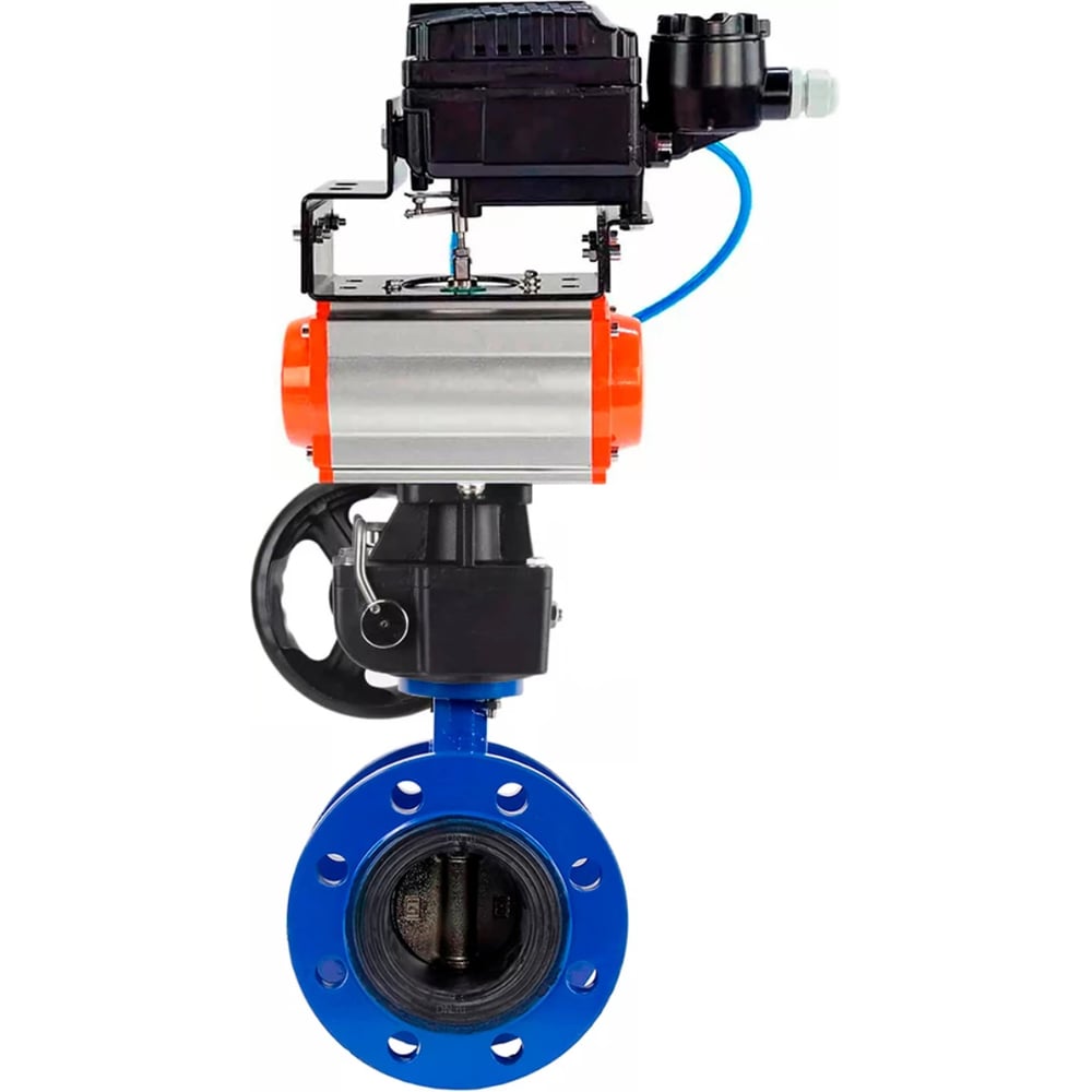 Изображение товара Затвор дисковый GGG40-304-EPDM-2W-F-H Ду80 с пневмоприводом