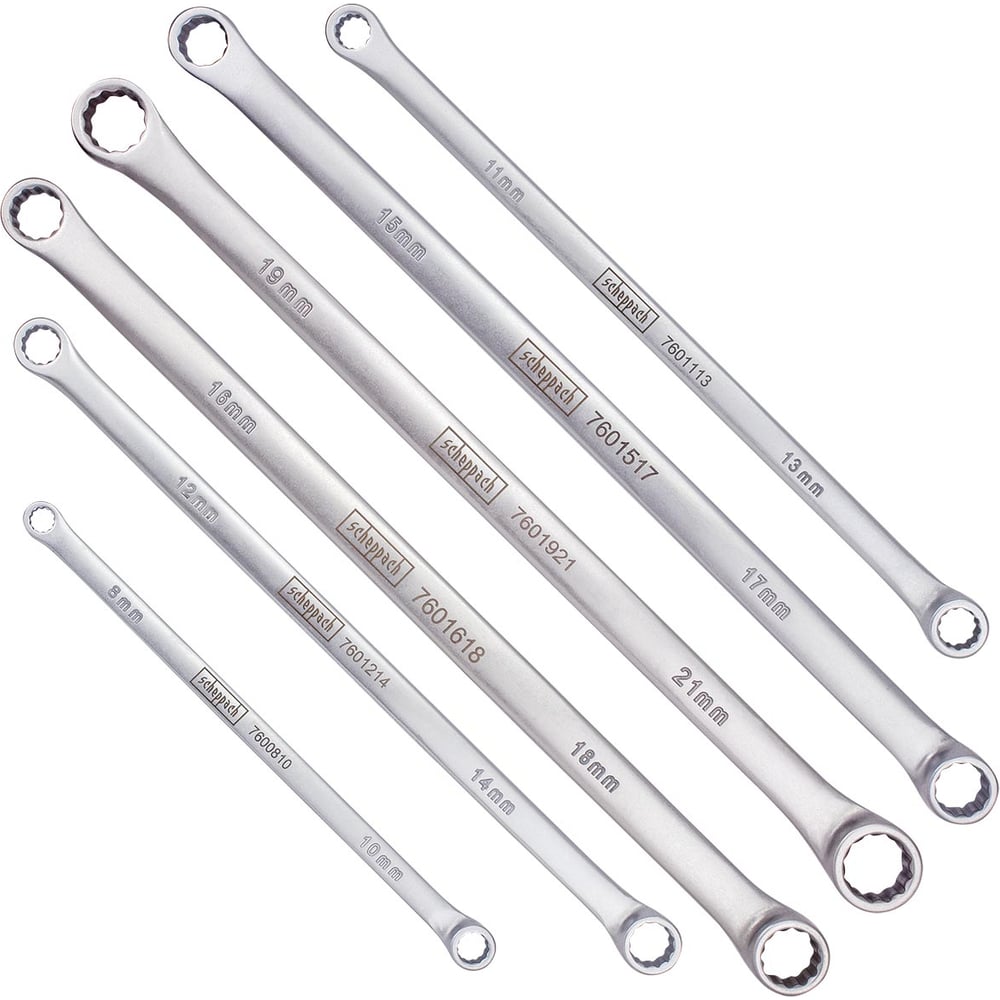 Изображение товара Ключи накидные Scheppach экстра длинные, набор 6 предметов