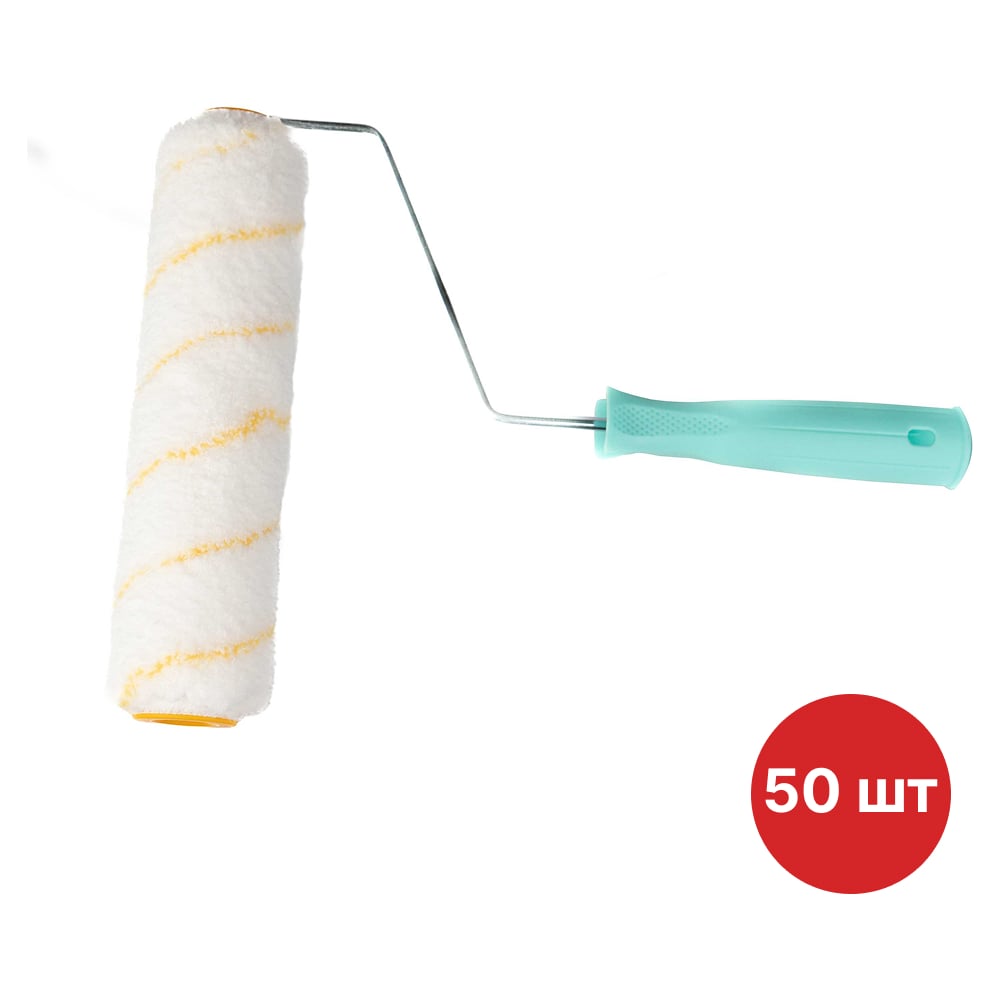 Изображение товара Валик малярный с пластиковой ручкой SAMGRUPP 250 мм, ворс 12 мм, 50 шт SAMC-009040250-50