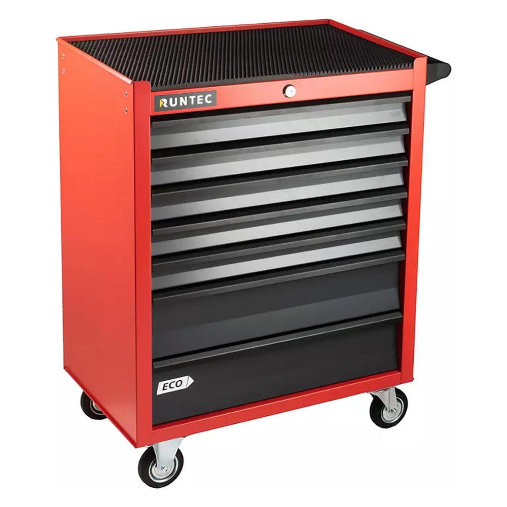 Изображение товара Тележка инструментальная RUNTEC ECO 7 ящиков красная RTEC-7R для хранения инструментов