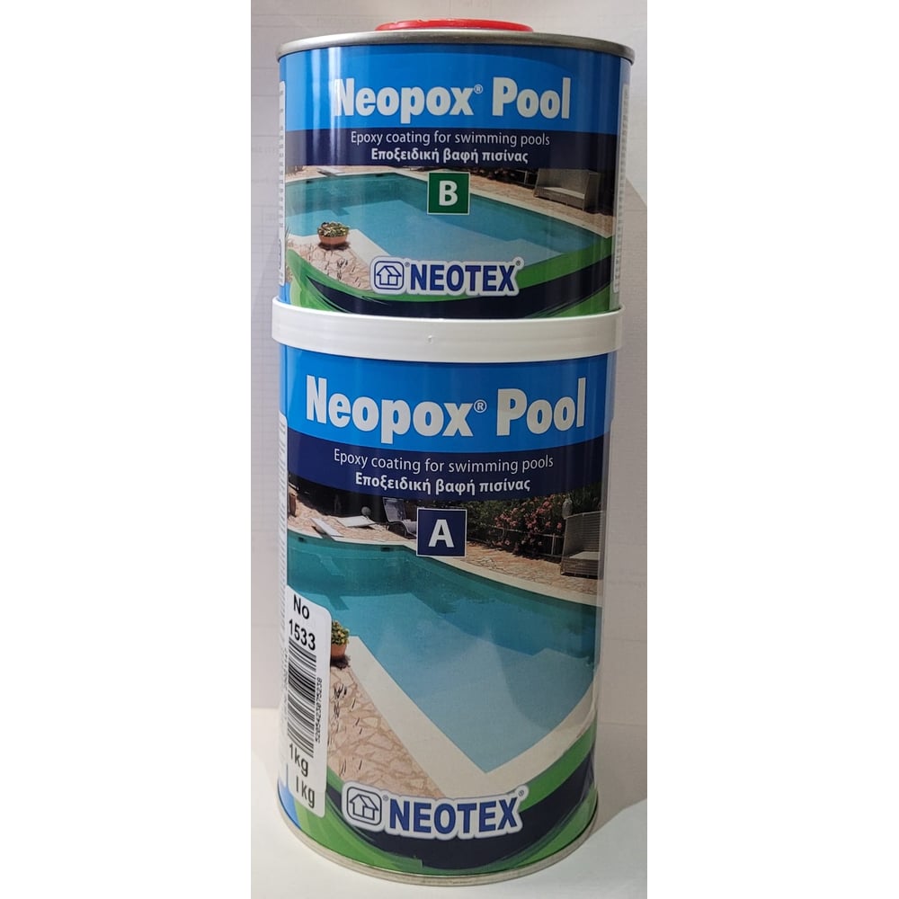 Изображение товара Эпоксидная краска для бассейнов NEOTEX NEOPOX POOL A+B 1 кг голубая