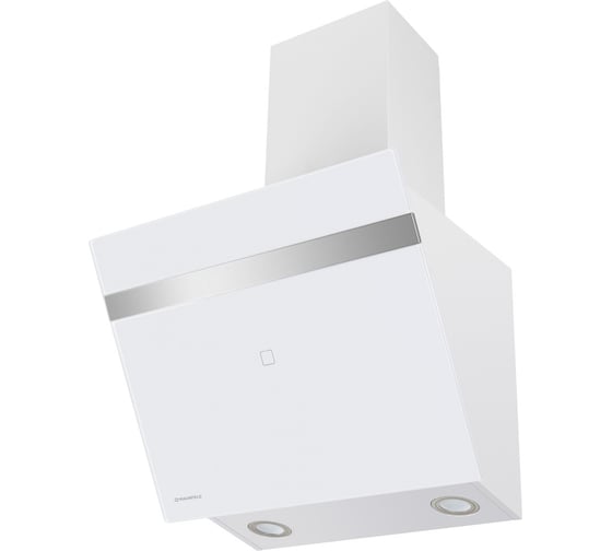 Изображение товара Кухонная вытяжка MAUNFELD Medway 60 белый/вставка сатин MEDWAY 60 Glass White/ Stripe Inox
