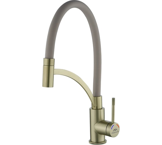 Изображение товара Смеситель для кухни FASHUN с фиксатором излива, сталь SUS304, бронза, PVD /серый A54033-21