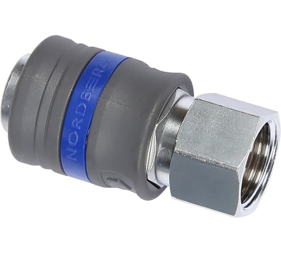 Изображение товара Разъем NORDBERG мама быстросъемный - резьба F1/2, с пластиковой муфтой NPF34P