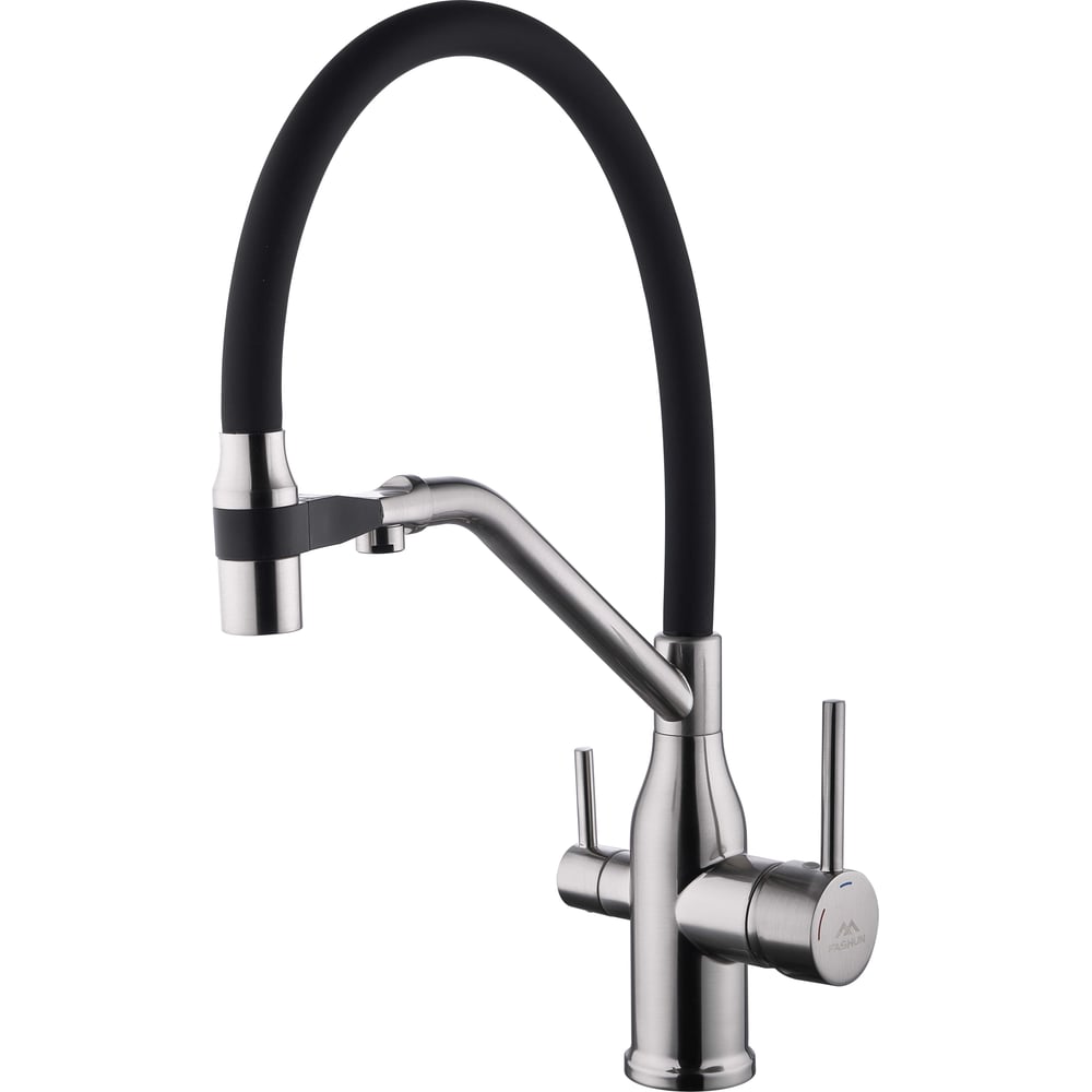 Изображение товара Смеситель для кухни FASHUN A4463-N с магнитным креплением излива черный сатин