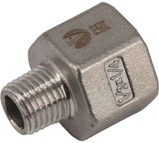 Изображение товара Футорка обратная NEWKEY нержавеющая, AISI304 DN15 x DN 8 (1/2 x 1/4), (CF8), PN16, набор 4 шт NAB4-NK-FHBN15x8/4