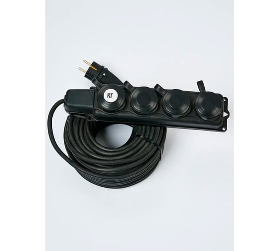 Изображение товара Удлинитель силовой ТОРЭЛЕКТРО (ГОСТ) КГ 6500 Вт, на колодке 4 гнезда, 30м, IP44, с заземлением 628