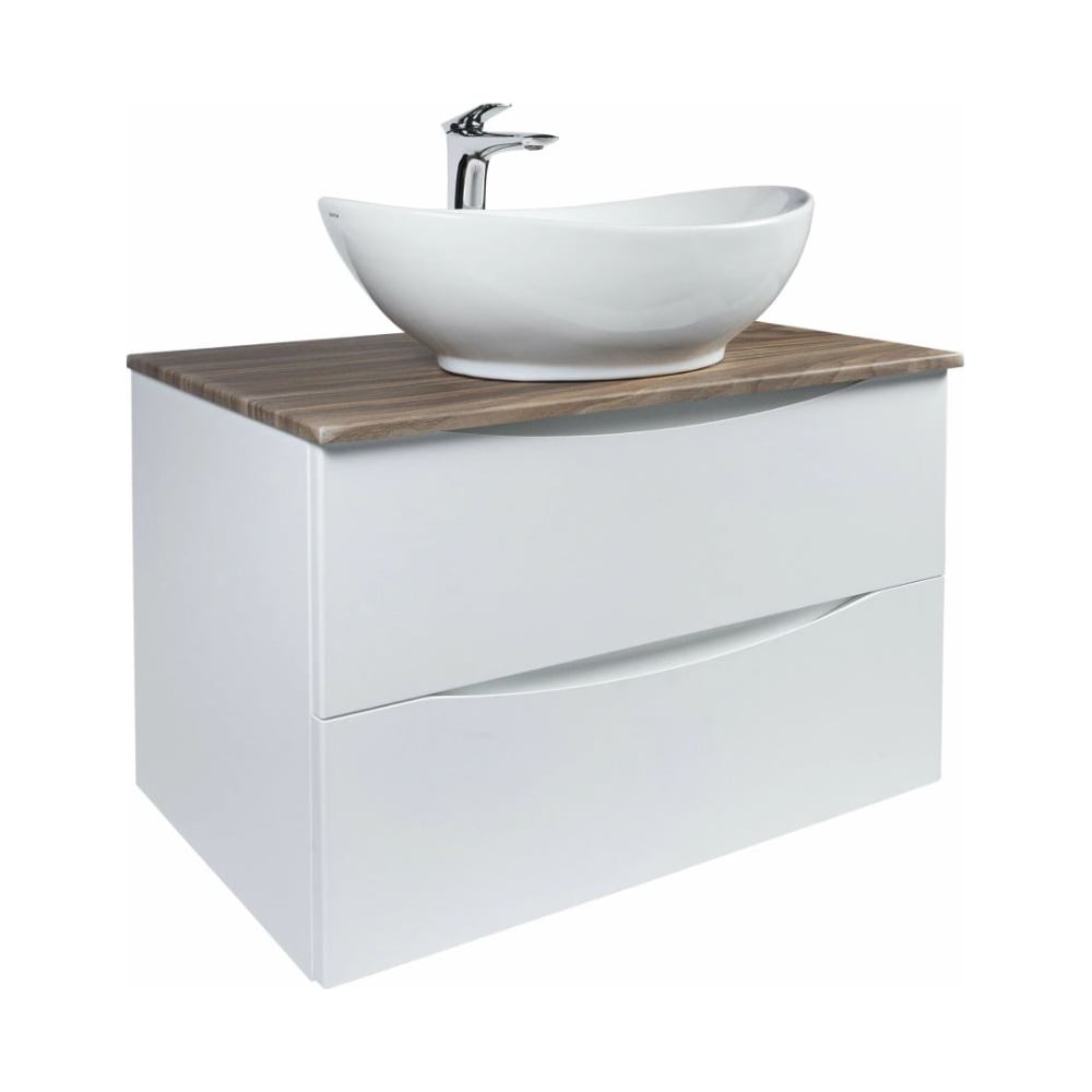 Изображение товара Подвесная тумба с раковиной BOND Cube белая