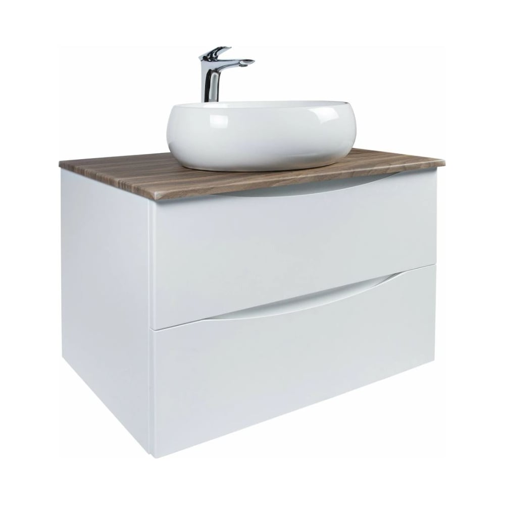 Изображение товара Подвесная тумба с раковиной BOND Cube T09805-S58490 белая