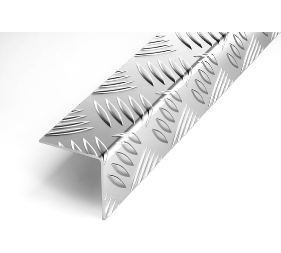 Изображение товара Рифленый угол из алюминиевого листа ЛУКА Квинтет 40х40х1,5 мм, 2 м, 5 шт./уп. без покрытия УТ000028684