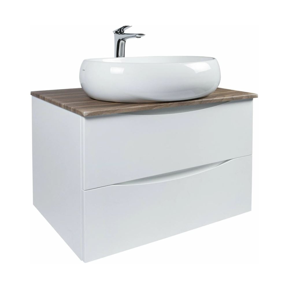 Изображение товара Подвесная тумба с раковиной BOND Cube T09805-S58600 белая современная