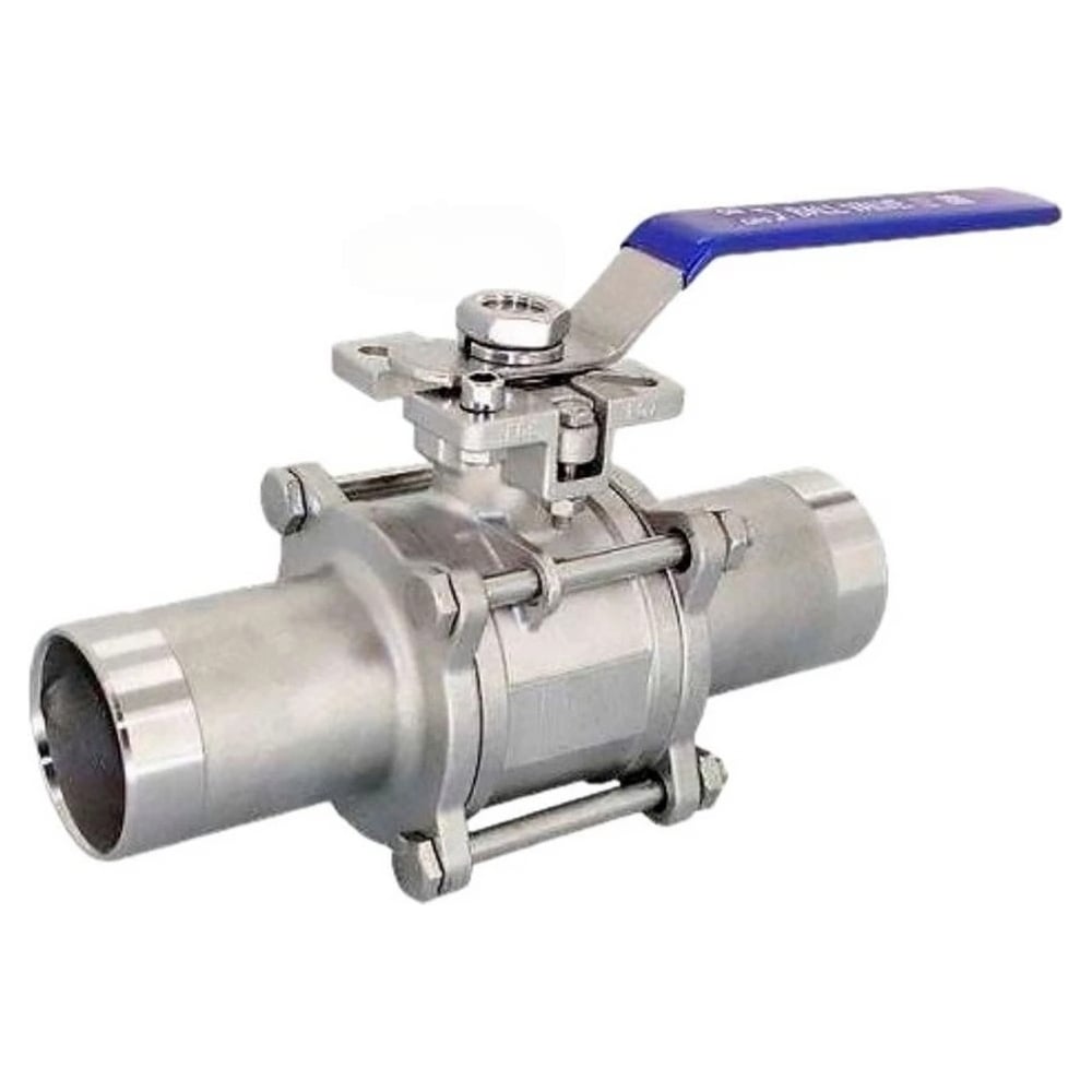 Изображение товара Кран шаровой DN.ru 304-304-PTFE-W-ISO-H Ду50 Ру40 полнопроходной с рукояткой