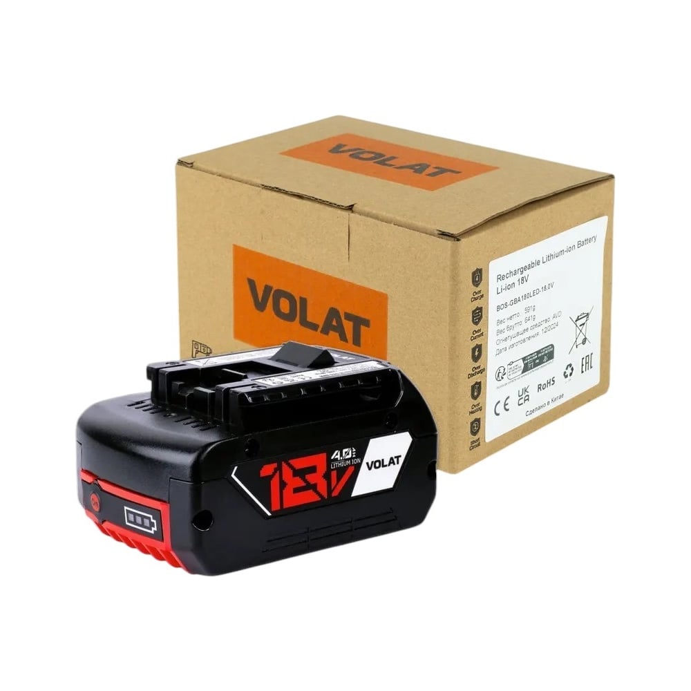 Изображение товара Аккумуляторная батарея VOLAT 18.0V 5.0AH Li-ion