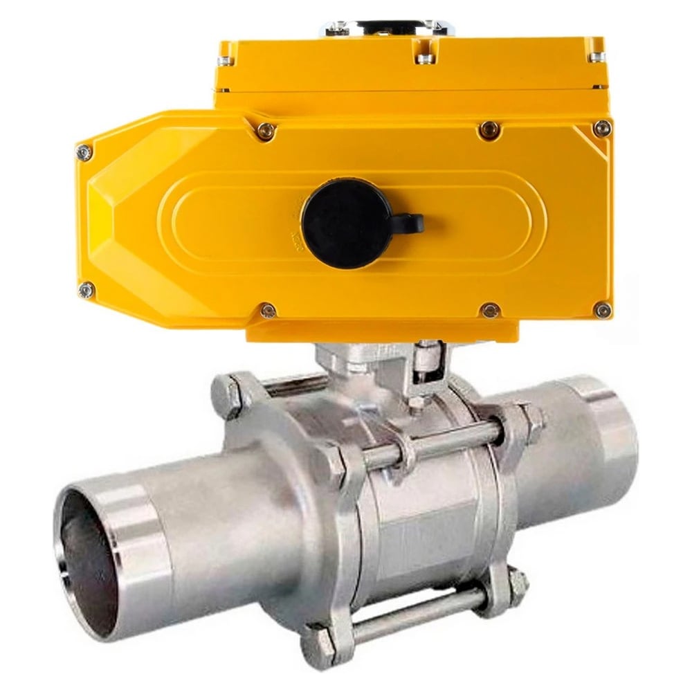 Изображение товара Кран шаровой DN.ru 304-304-PTFE-W-ISO-H Ду50 Ру40 с электроприводом