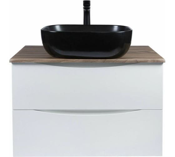 Изображение товара Подвесная тумба с раковиной BOND Cube T09805-S61508 со столешницей под дерево T09805-S61508