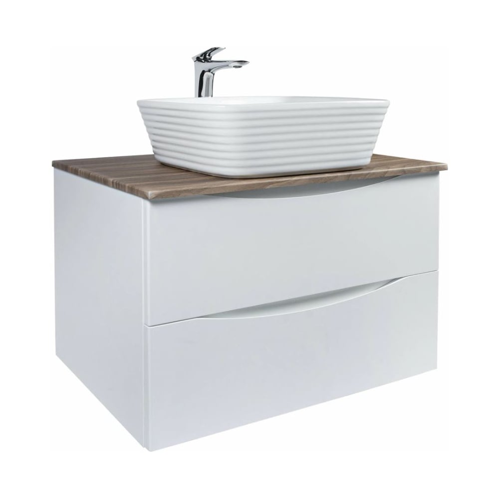 Изображение товара Подвесная тумба с раковиной BOND Cube T09805-S63500 белая