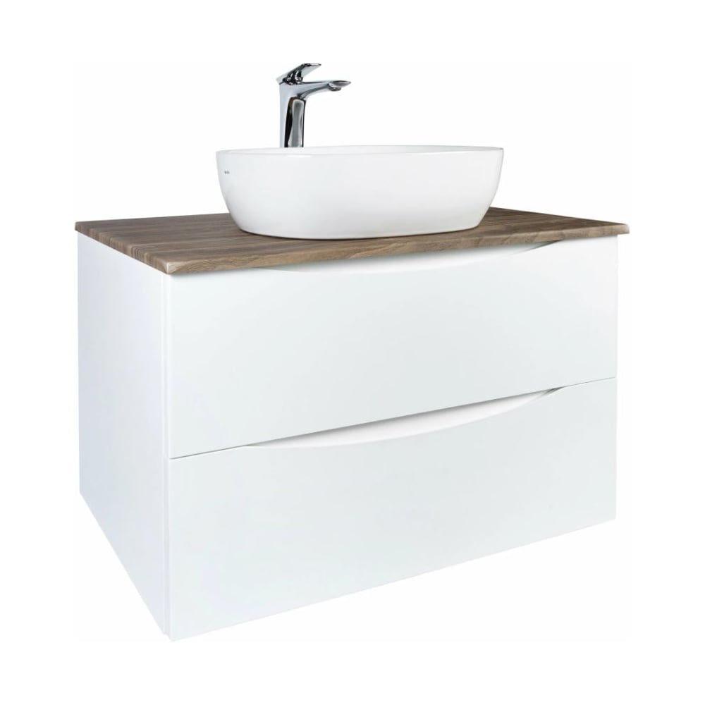 Изображение товара Подвесная тумба с раковиной BOND Cube T09805-S65490 белая современная